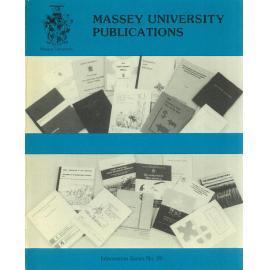 Information Series No 29, Massey University Publications, 1985