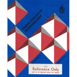 Information Series No 8, Degree Courses in Technology, 1986