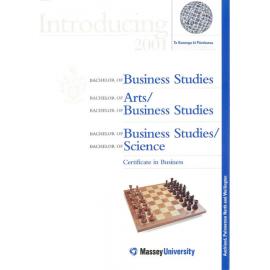 Introducing Bachelor of Business Studies, 2001