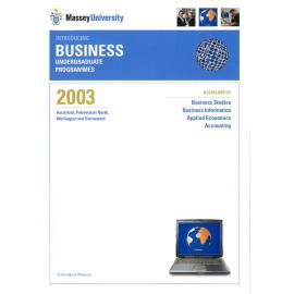 Introducing Business Undergraduate Programmes, 2003