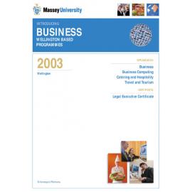 Introducing Business Wellington Based Programmes, 2003