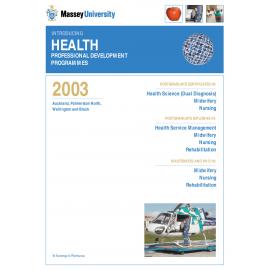 Introducing Health Professional Development Programmes, 2003