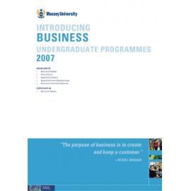 Introducing Business Undergraduate Programmes, 2007