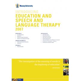 Introducing Education and Speech Language Therapy, 2007