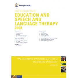 Introducing Education and Speech and Language Therapy, 2008