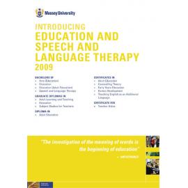 Introducing Education and Speech and Language Therapy, 2009