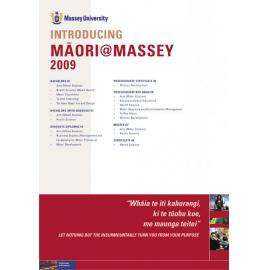 Introducing Māori@Massey, 2009