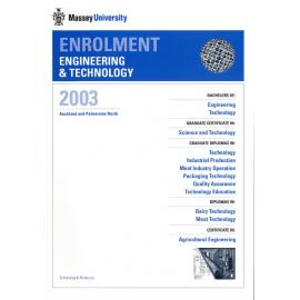 Enrolment Engineering and Technology, 2003