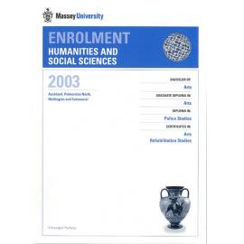 Enrolment Humanities and Social Sciences, 2003
