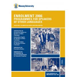 Enrolment Programmes for Speakers of Other Languages, 2006