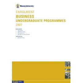 Enrolment Business Undergraduate Programmes, 2007