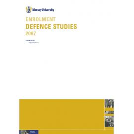 Enrolment Defence Studies, 2007