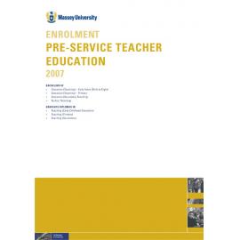 Enrolment Pre-Service Teacher Education, 2007