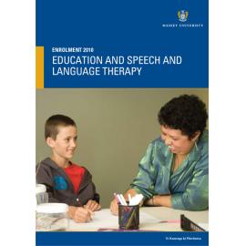 Enrolment Education and Speech Language Therapy, 2010