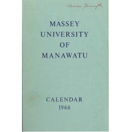 Massey University of Manawatu Calendar, 1966