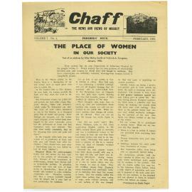 Chaff, 7(1), 1955-02