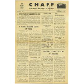 Chaff, 9(1), 1957-02