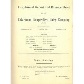 Tataramoa Co-operative Dairy Company Limited. Annual Report and Balance Sheet for the year ended 30 June 1918