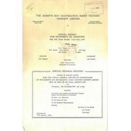 Barry's Bay Co-operative Dairy Factory Company Limited. Annual Report and Statement of Accounts for the year ended 31 May 1980