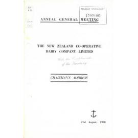 New Zealand Co-operative Dairy Company; Limited. Chairman's Address; 1968