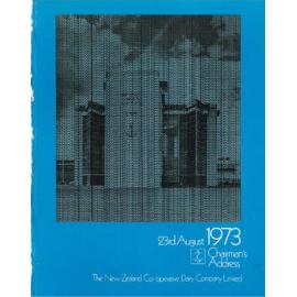 New Zealand Co-operative Dairy Company; Limited. Chairman's Address; 1973