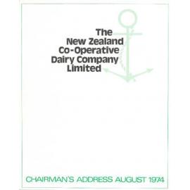New Zealand Co-operative Dairy Company; Limited. Chairman's Address; 1974
