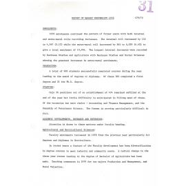 Report of Massey University, 1978