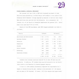 Report of Massey University, 1984