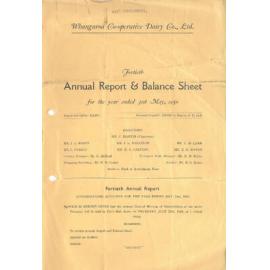 Whangaroa Co-operative Dairy Company Limited. Annual Report and Balance Sheet for the year ended 31 May 1950