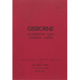 Gisborne Co-operative Dairy Company Limited. Annual Report and Balance Sheet for the year ended 31 May 1981