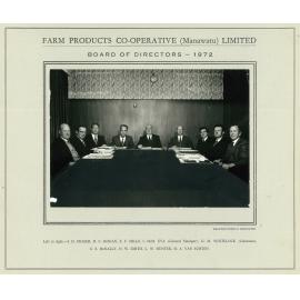 Farm Products Co-operative (Manawatu) Limited. Board of Directors, 1972
