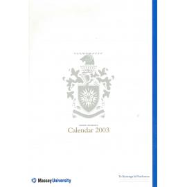 Massey University Calendar, 2003
