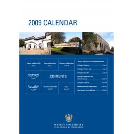 Massey University Calendar, 2009