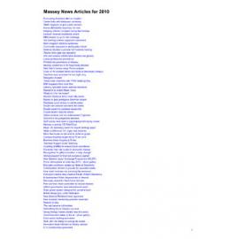 Massey News webpage archive, 2010