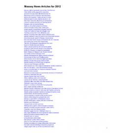 Massey News webpage archive, 2012