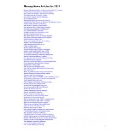 Massey News webpage archive, 2013