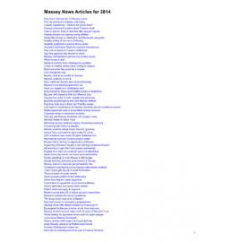 Massey News webpage archive, 2014