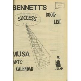 Chaff, Bennett's book list MUSA Anti-Calendar, 1977-09-21