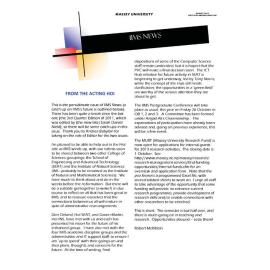 IIMS News, August 2012