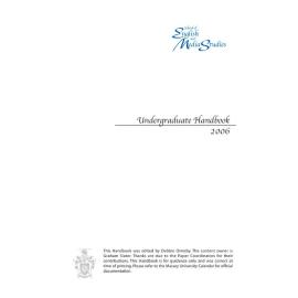 Undergraduate Handbook of the School of English and Media Studies, 2006