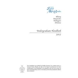 Undergraduate Handbook of the School of English and Media Studies, 2012