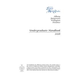 Undergraduate Handbook of the School of English and Media Studies, 2016