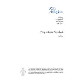 Graduate Handbook of the School of English and Media Studies, 2014