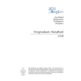 Graduate Handbook of the School of English and Media Studies, 2018