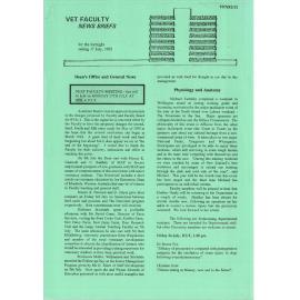 Vet Faculty News Briefs, 17 July 1992