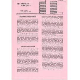 Vet Faculty News Briefs, 16 October 1992