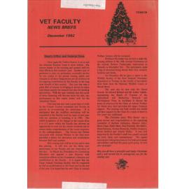 Vet Faculty News Briefs,  December 1992