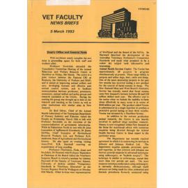 Vet Faculty News Briefs, 19 March 1993