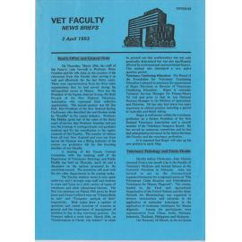 Vet Faculty News Briefs, 2 April 1993