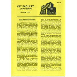 Vet Faculty News Briefs, 7 May 1993